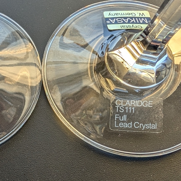 Vintage Mikasa Crystal Claridge Champagne Flutes - 2 Discontinued - Picture 10 of 10